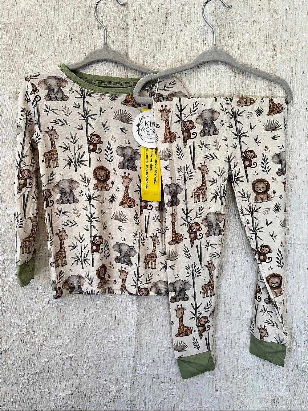 Kin & Cozy Safari Friends Bamboo 2-Piece Set | New | Gender neutral